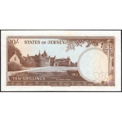 Jersey - Pick 7a - 10 shillings - Série C - 1963 - Etat : SPL+