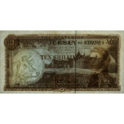 Jersey - Pick 7a - 10 shillings - Série C - 1963 - Etat : SPL+