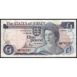 Jersey - Pick 11b - 1 pound - Série NB - 1985 - Etat : TB+