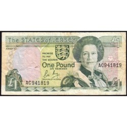 Jersey - Pick 15a - 1 pound - Série AC - 1989 - Etat : TB-