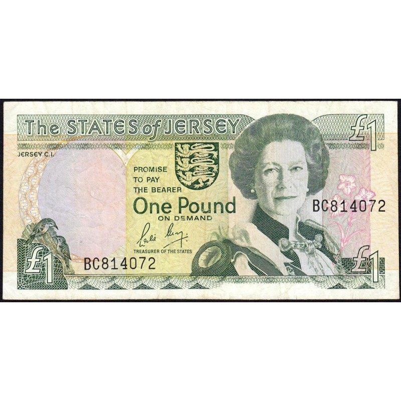 Jersey - Pick 15a - 1 pound - Série BC - 1989 - Etat : TB