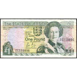 Jersey - Pick 15a - 1 pound - Série EC - 1989 - Etat : TB