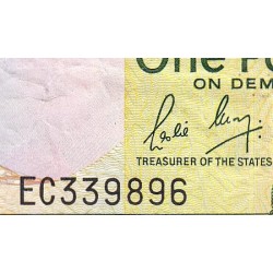 Jersey - Pick 15a - 1 pound - Série EC - 1989 - Etat : TB