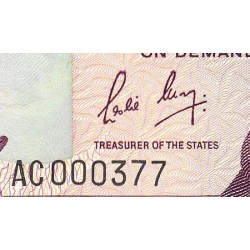 Jersey - Pick 16a - 5 pounds - Série AC - 1989 - Petit numéro - Etat : NEUF