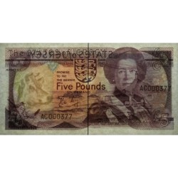 Jersey - Pick 16a - 5 pounds - Série AC - 1989 - Petit numéro - Etat : NEUF