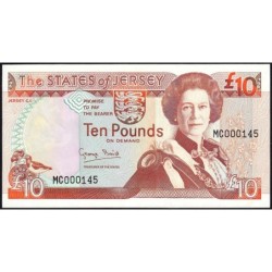 Jersey - Pick 22a - 10 pounds - Série MC - 1993 - Petit numéro - Etat : SPL+