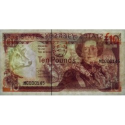 Jersey - Pick 22a - 10 pounds - Série MC - 1993 - Petit numéro - Etat : SPL+