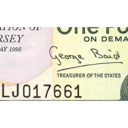 Jersey - Pick 25 - 1 pound - Série LJ - 09/05/1995 - Commémoratif - Etat : NEUF