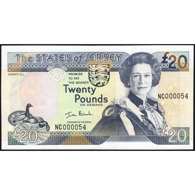 Jersey - Pick 29a - 20 pounds - Série NC - 2000 - Petit numéro - Etat : NEUF