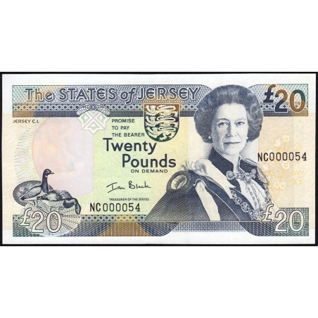 Jersey - Pick 29a - 20 pounds - Série NC - 2000 - Petit numéro - Etat : NEUF