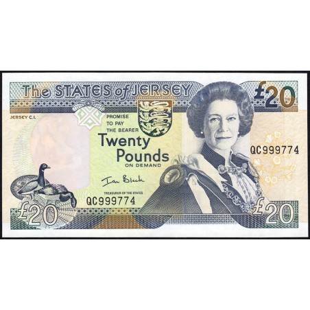 Jersey - Pick 29a - 20 pounds - Série QC - 2000 - Etat : SPL+