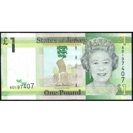 Jersey - Pick 32a - 1 pound - Série AD - 2010 - Etat : NEUF