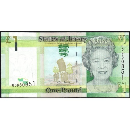 Jersey - Pick 32a - 1 pound - Série GD - 2010 - Etat : pr.NEUF