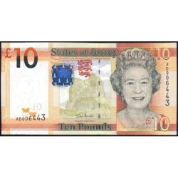 Jersey - Pick 34a - 10 pounds - Série AD - 2010 - Etat : NEUF