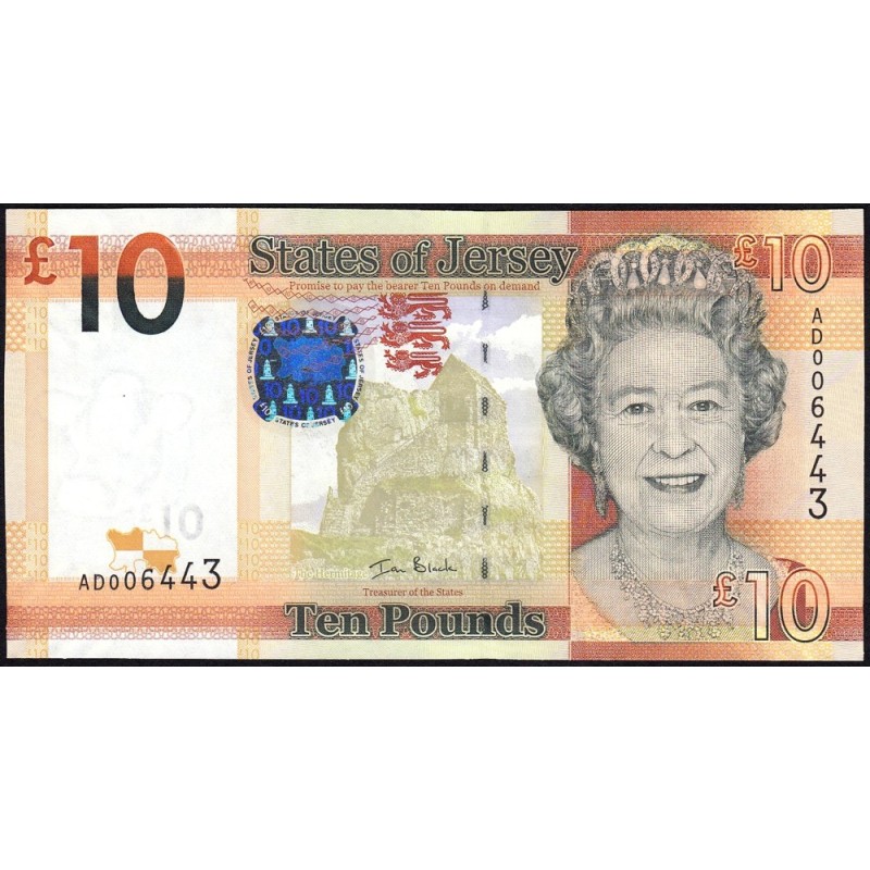 Jersey - Pick 34a - 10 pounds - Série AD - 2010 - Etat : NEUF