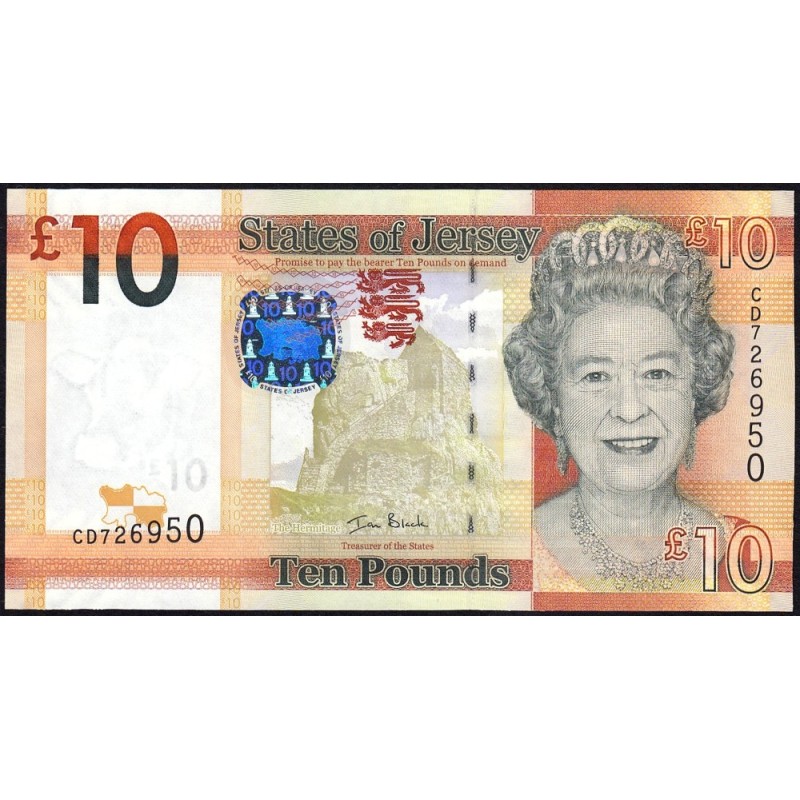 Jersey - Pick 34a - 10 pounds - Série CD - 2010 - Etat : NEUF