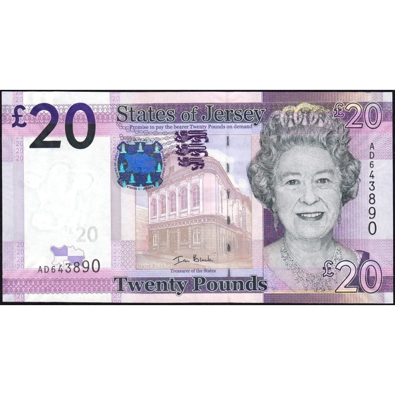 Jersey - Pick 35a - 20 pounds - Série AD - 2010 - Etat : NEUF