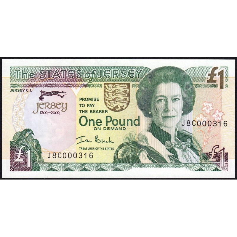 Jersey - Pick 31a - 1 pound - Série J8C - 2004 - Commémoratif - Petit numéro - Etat : NEUF
