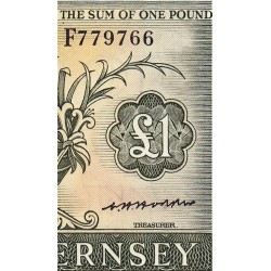 Guernesey - Pick 45b - 1 pound - Série F - 1972 - Etat : NEUF