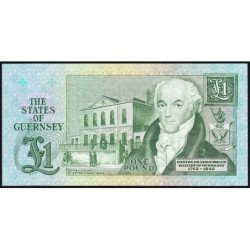 Guernesey - Pick 48b - 1 pound - Série H - 1989 - Etat : NEUF