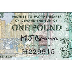 Guernesey - Pick 48b - 1 pound - Série H - 1989 - Etat : NEUF