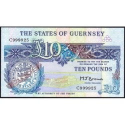 Guernesey - Pick 50b - 10 pounds - Série C - 1985 - Etat : NEUF
