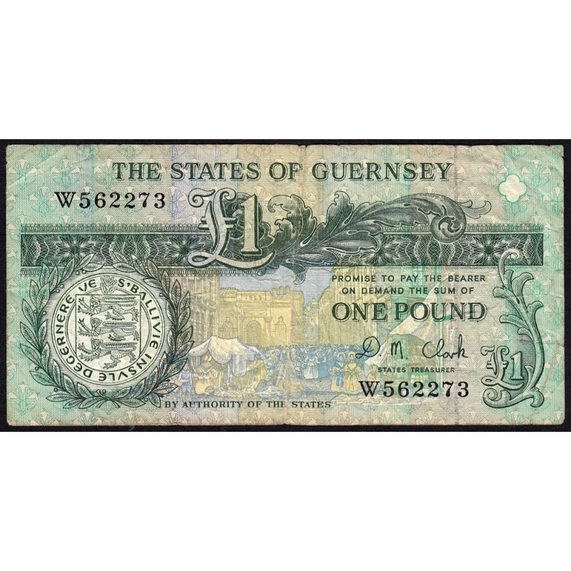 Guernesey - Pick 52c - 1 pound - Série W - 2004 - Etat : TB-