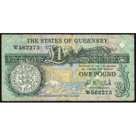 Guernesey - Pick 52c - 1 pound - Série W - 2004 - Etat : TB-