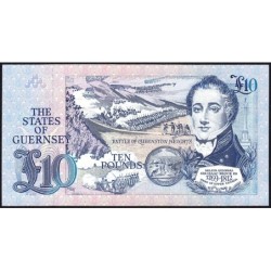 Guernesey - Pick 54a - 10 pounds - Série F - 1992 - Etat : NEUF