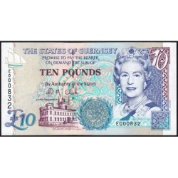 Guernesey - Pick 57c - 10 pounds - Série E - 2004 - Petit numéro - Etat : NEUF