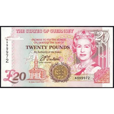 Guernesey - Pick 58a - 20 pounds - Série A - 1996 - Etat : NEUF