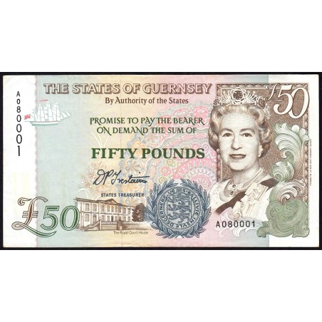 Guernesey - Pick 59 - 50 pounds - Série A - 1994 - Etat : TTB