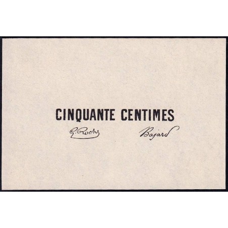 Roanne - Pirot non répertorié - 50 centimes - Epreuve 2 de l'avers - Etat : NEUF