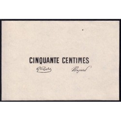 Roanne - Pirot non répertorié - 50 centimes - Epreuve 2 de l'avers - Etat : SPL