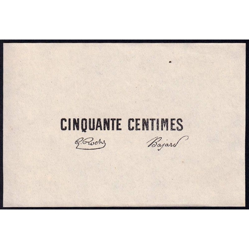 Roanne - Pirot non répertorié - 50 centimes - Epreuve 2 de l'avers - Etat : SPL