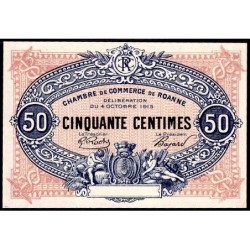 Roanne - Pirot non répertorié - 50 centimes - Epreuve 3 de l'avers - Etat : NEUF