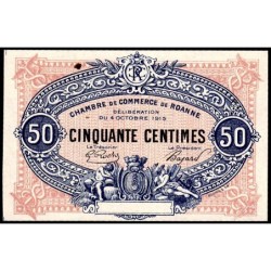 Roanne - Pirot non répertorié - 50 centimes - Epreuve 3 de l'avers - Etat : NEUF