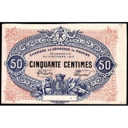 Roanne - Pirot non répertorié - 50 centimes - Epreuve 3 de l'avers - Etat : SPL