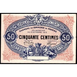 Roanne - Pirot non répertorié - 50 centimes - Epreuve 3 de l'avers - Etat : SPL