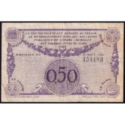 Chateauroux (Indre) - Pirot 46-24 - 50 centimes - 11/08/1920 - Etat : TB+