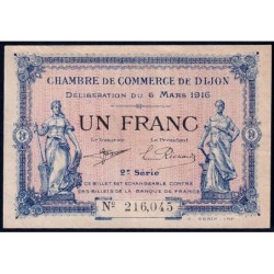 Dijon - Pirot 53-9 - 1 franc - 2e série - 06/03/1916 - Etat : SUP