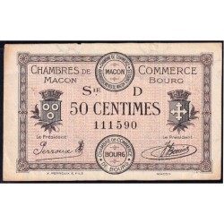 Macon et Bourg - Pirot 78-10 - 50 centimes - Série D - 15/12/1917 - Etat : SUP