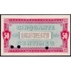 Moulins et Lapalisse - Pirot 86-2a - 50 cent. - Série 101 - 12/05/1916 - Spécimen - Etat : NEUF
