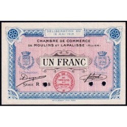 Moulins et Lapalisse - Pirot 86-6 - 1 franc - Série R 118 - 12/05/1916 - Spécimen - Etat : NEUF