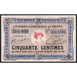 Troyes - Pirot 124-13 - 50 centimes - Série 460 - 7e émission - Sans date - Etat : SUP