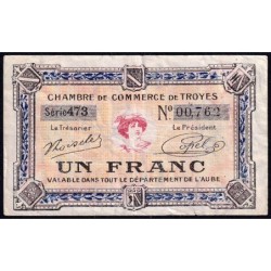 Troyes - Pirot 124-14 - 1 franc - Série 473 - 7e émission - Sans date - Etat : TB+