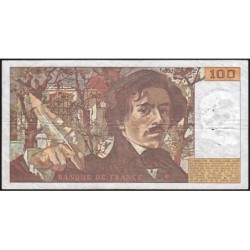 F 69-06 - 1982 - 100 francs - Delacroix modifié - Série K.55 - Etat : TB