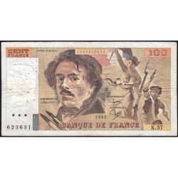 F 69-06 - 1982 - 100 francs - Delacroix modifié - Série K.57 - Etat : TB
