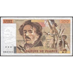 F 69-06 - 1982 - 100 francs - Delacroix modifié - Série M.57 - Etat : TB+