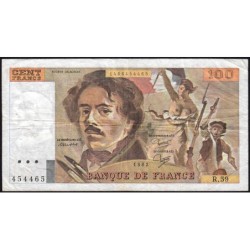 F 69-06 - 1982 - 100 francs - Delacroix modifié - Série R.59 - Etat : TB